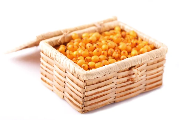 Buckthorn in a basket — Stock Photo, Image