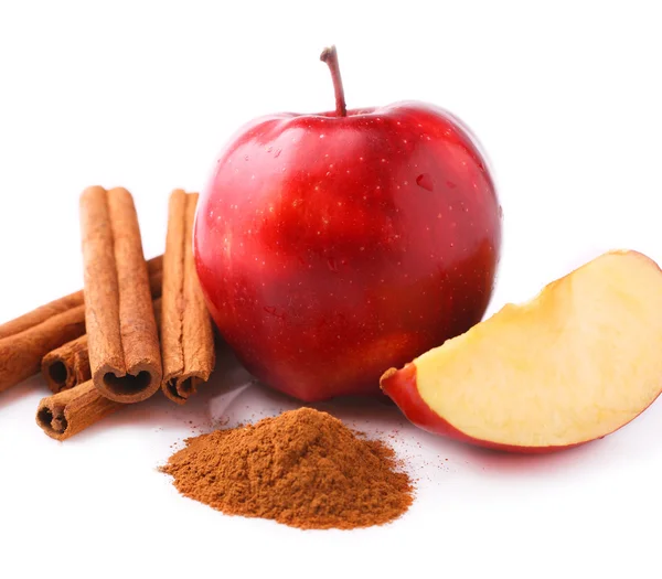 Apple with cinnamon. — Stock Photo, Image