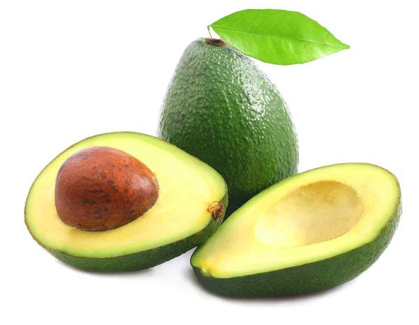 Ripe avocado isolated Stock Image