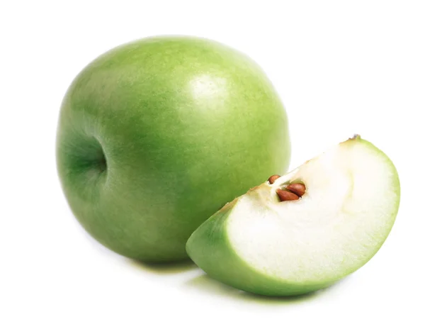 Mogen grönt äpple. — Stockfoto