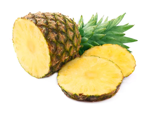 Ripe pineapple on white. — Stock Photo, Image
