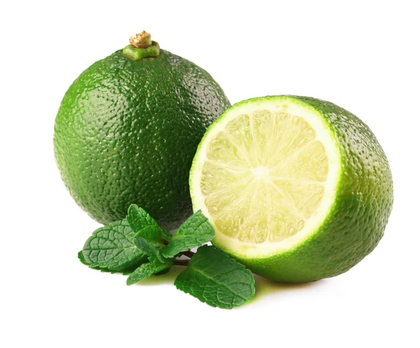 Ripe lime and mint. — Stock Photo, Image