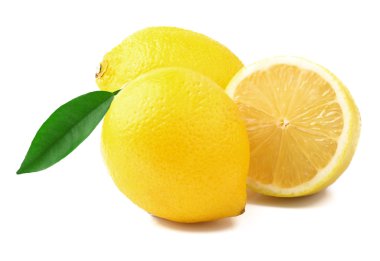 beyaz üzerine limon.