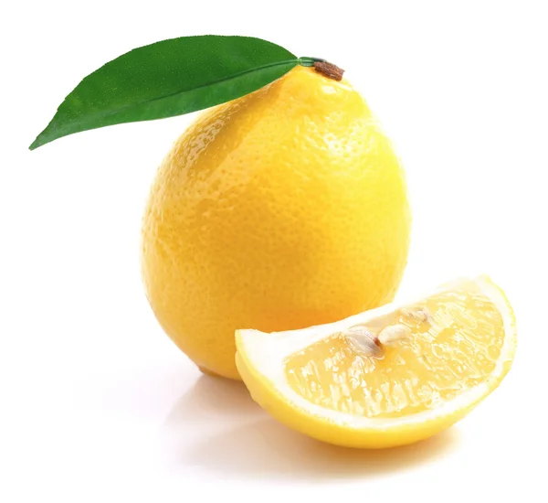 Lemon on a white — Stock Photo, Image