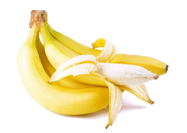 Banan isolert på hvit – stockfoto