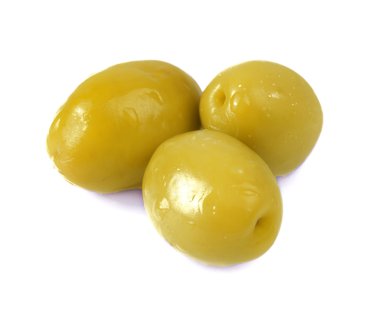 Beyaz arkaplanda zeytin