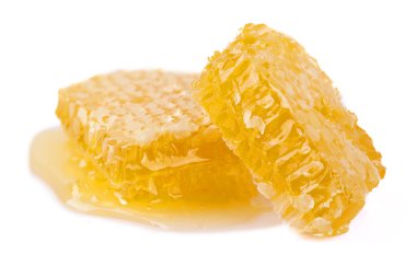 Petek üzerinde beyaz izole