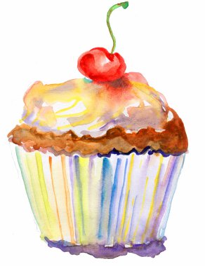 kek krem şanti ve çilek ile