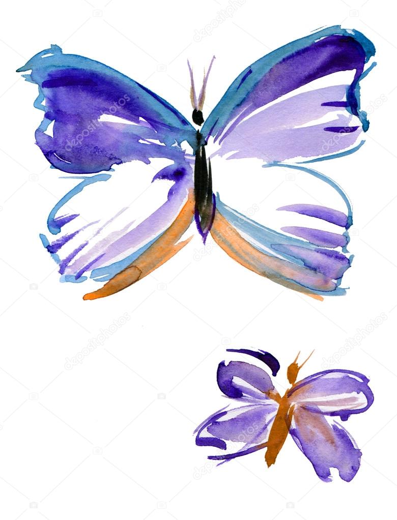 Download Delicate Butterfly Hand Painted Stock Photo Image By C Olies 26381425