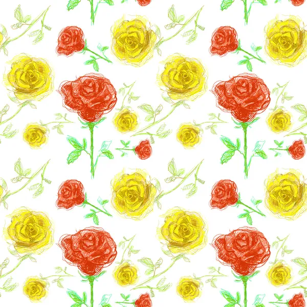 Bezešvé mozaikové obrazy s růží. — Stock fotografie