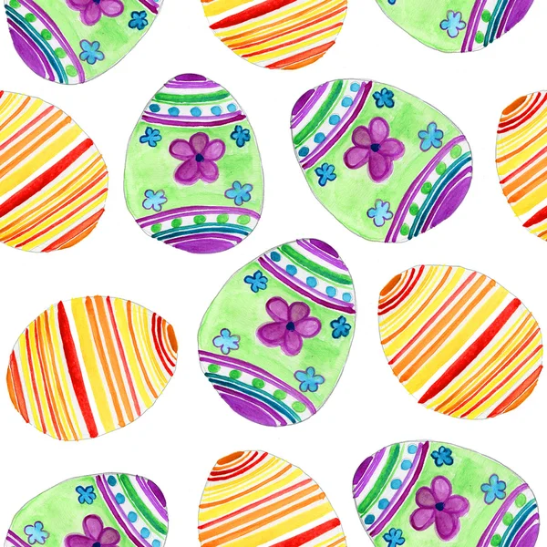 Modèle de Pâques sans couture avec des œufs — Photo