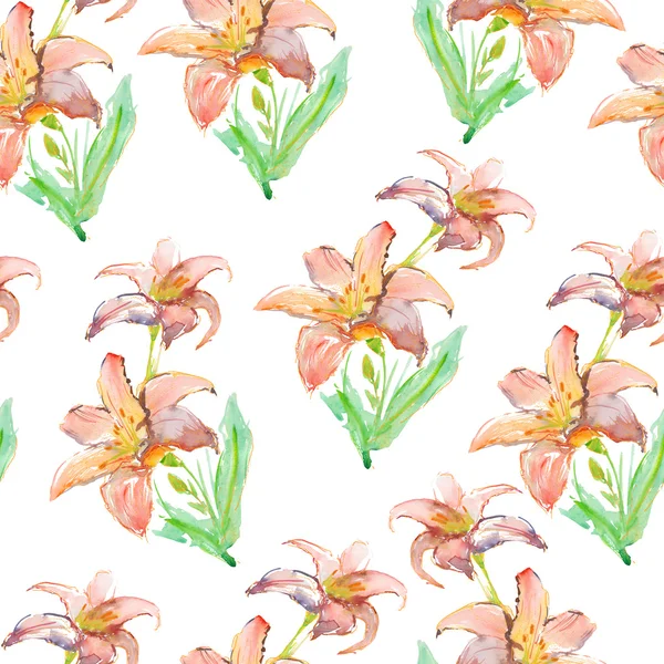 Seamless floral pattern. watercolor. — Stock Photo, Image