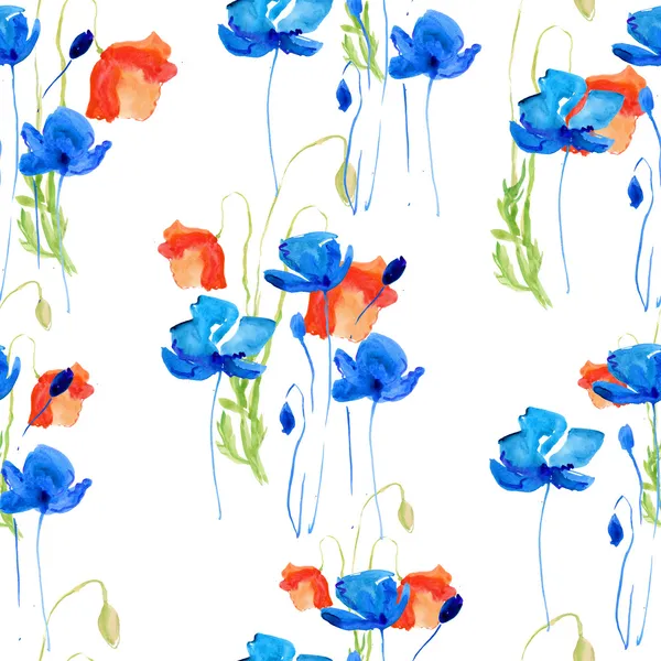 Abstrakte Aquarell handbemalte Hintergründe mit Blumen. — Stockfoto