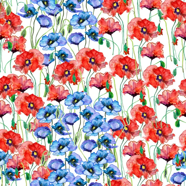 Seamless floral pattern. watercolor. Stock Picture