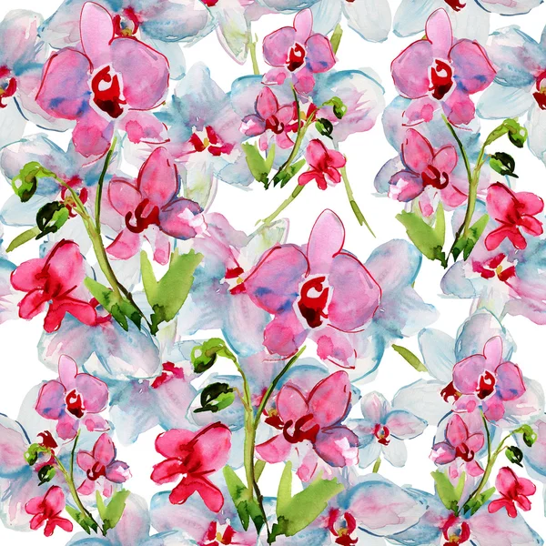 Seamless floral pattern. watercolor. Royalty Free Stock Images