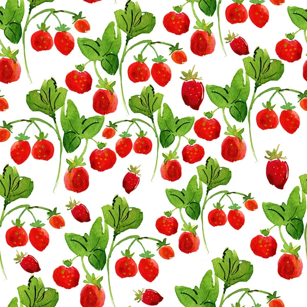 Seamless pattern with strawberry Stock Photo