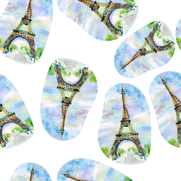 Paris seamless pattern — Stock Photo, Image