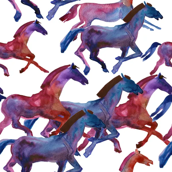 Chevaux. aquarelle — Photo