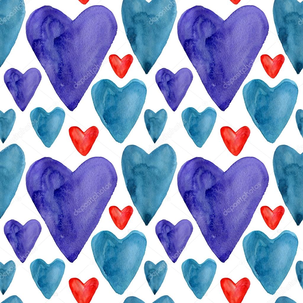 Watercolor hearts