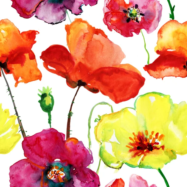 stilize çiçek haşhaş