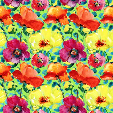 stilize çiçek haşhaş