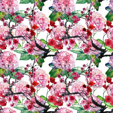 pembe kamelya ve kiraz