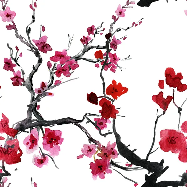 Decorative cherry blossoms — Stock Photo, Image