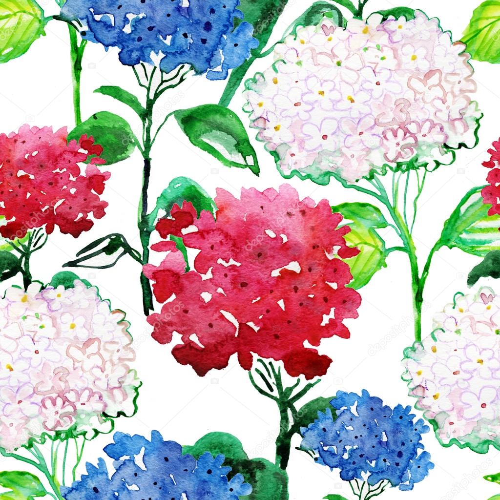 美しい青紫陽花とのシームレスなパターン ストック写真 C Olies 美しい青紫陽花とのシームレスなパターン ストック写真 C Olies