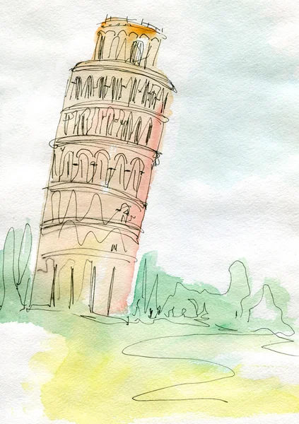 Torre en Piza — Foto de Stock