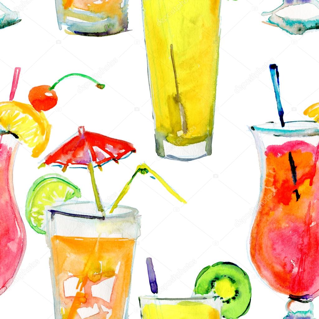 Watercolor drinks