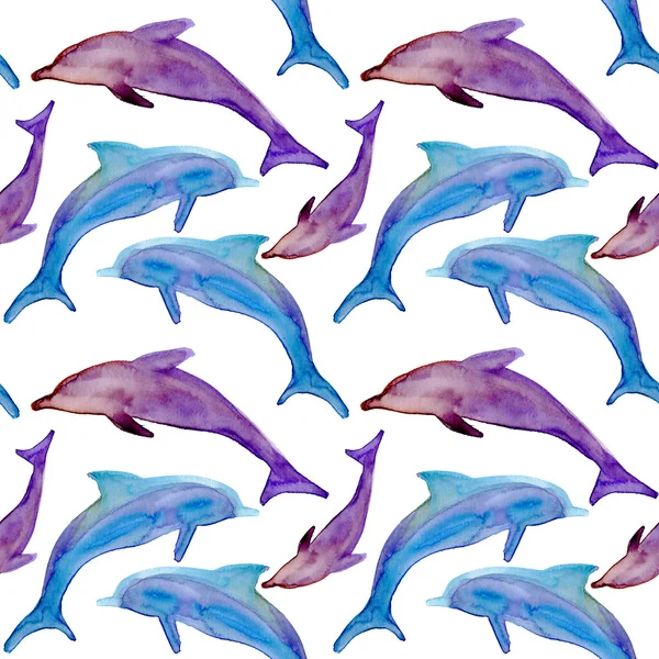Silhouetten von Delfinen — Stockfoto