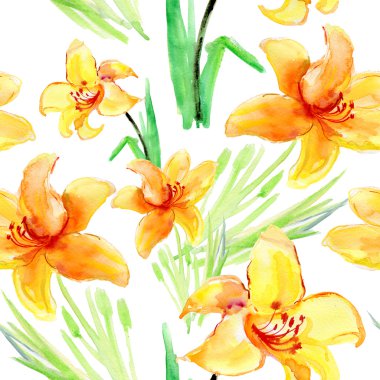 아름 다운 백합 꽃의 완벽 한 패턴