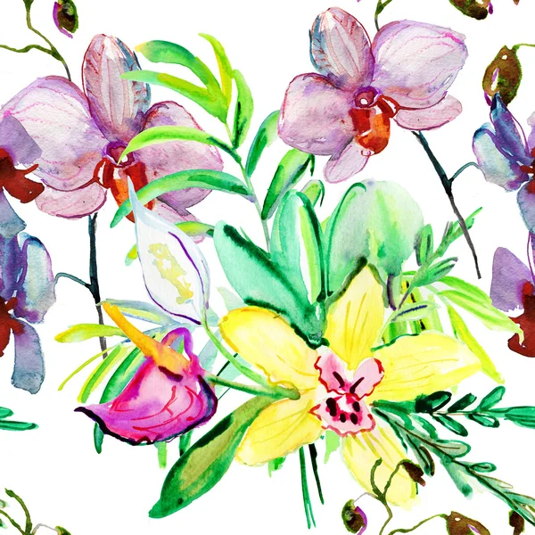 Orkide çiçek deseni