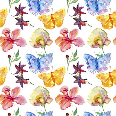 kır çiçekleri ile sorunsuz duvar kağıdı