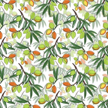 Bademli kusursuz bir arka plan. Arkaplan için badem fıstığı çiziliyor.