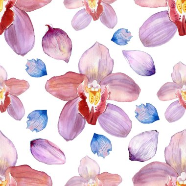  Çiçek deseni. El çizimi çizimi, suluboya çizimi