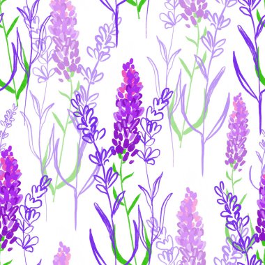  Çiçek deseni. El çizimi çizimi, suluboya çizimi