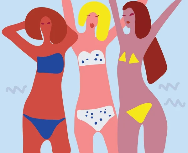 Ilustración Moda Bosquejo Una Hermosa Niñas — Foto de Stock