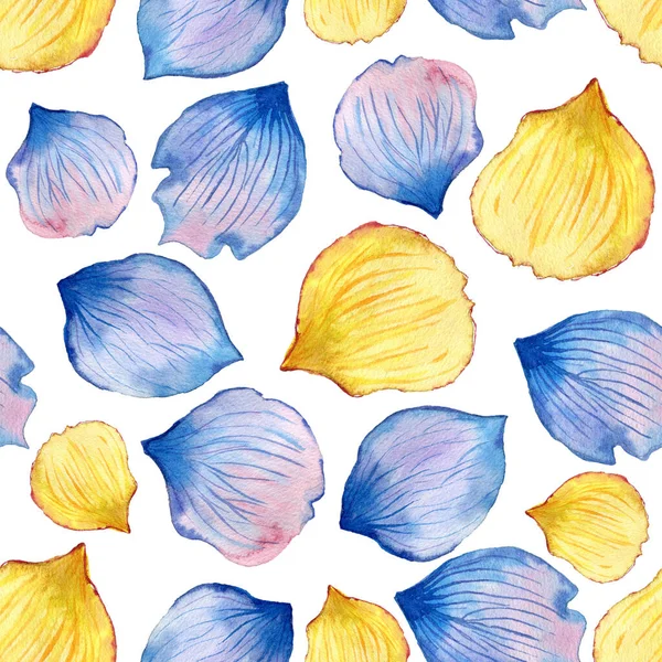 花弁の模様 手描きスケッチ水彩イラスト — ストック写真