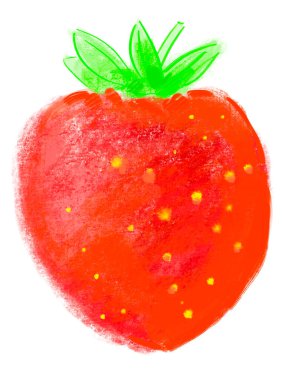 çilek illüstrasyon izole beyaz zemin üzerine
