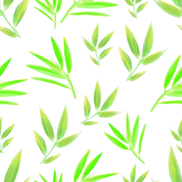 Nahtloses Muster Mit Grünen Blättern — Stockfoto