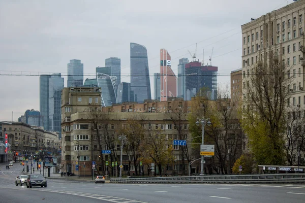 Moscou Rússia Novembro 2021 Visão Panorâmica Arquitetura Estalinista Kutuzovsky Prospekt — Fotografia de Stock