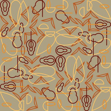 Vektör grafikleri, trend renklerin soyut doğrusal şekilleriyle kusursuz bir desendir. Tekstil, duvar kağıdı veya ambalaj kağıdı kavramını