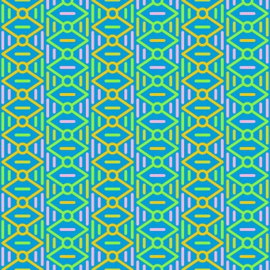 Vektör illüstrasyonu, pastel yeşil renklerin kusursuz geometrik modelidir. Konsept - kumaş, kağıt veya duvar kağıdı