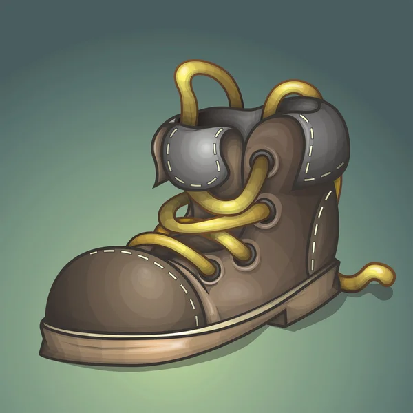 Sarı dantel ile deri çizme