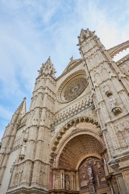 Palma de Mallorca 'daki katedral girişini kapatın.