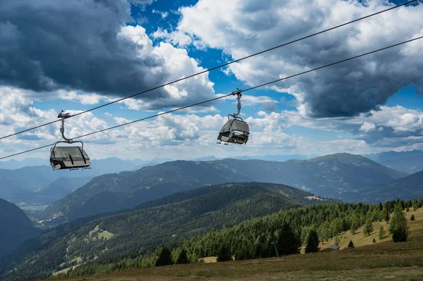 Cable Car Gerlitzen Alp Austria Summer Day View European Alps Stock Picture