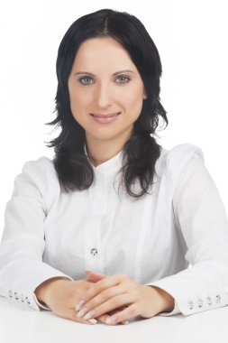 genç esmer kadın portraite