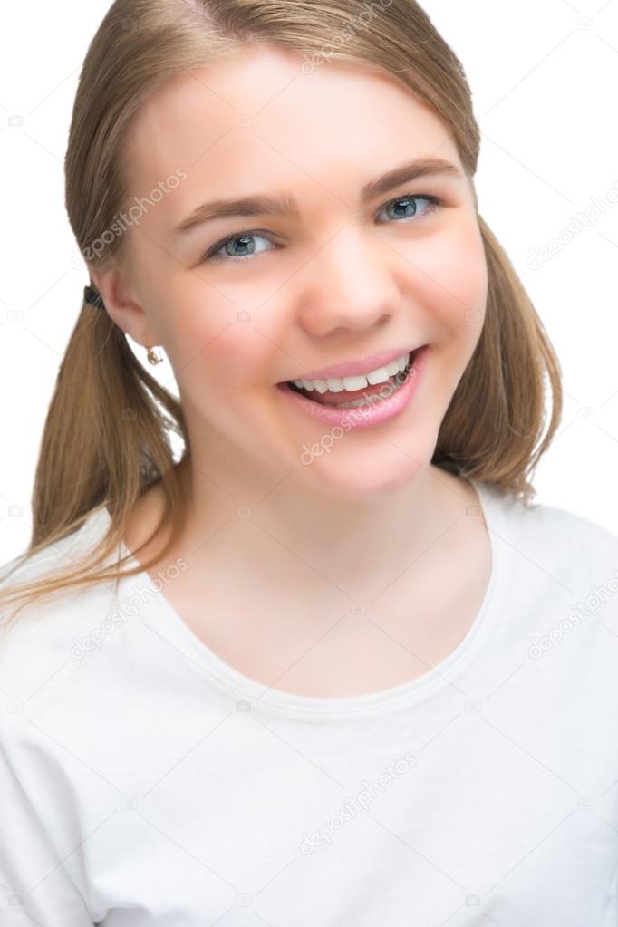 Blondes mädchen von hinten