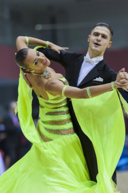 Minsk-belarus, 9 Şubat: andrey kitcun-nataliya korsak perfor